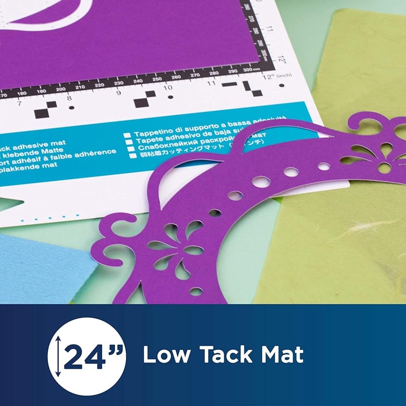 brother ScanNCut DX Mat CADXMATLOW24, Large 12" x 24" Low Tack Adhesive for Thin and Delicate Materials, Replacement Accessory - Image 1